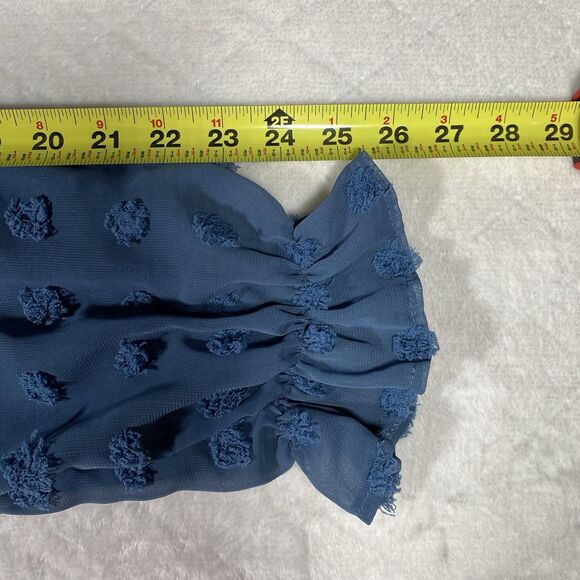 Maacie Women's 2XL Babydoll Top Sheer Long Sleeve Swiss Dots CottageCore Peasant - Picture 6 of 7